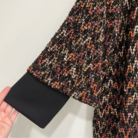 IC by Connie K Textured Chevron Zig Zag Button Front Jacket 2X Made in USA - Picture 6 of 11